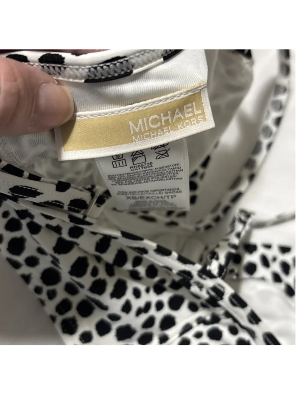 $86 Michael Kors Women's Underwire Swimsuit Bikini Top White XSmall